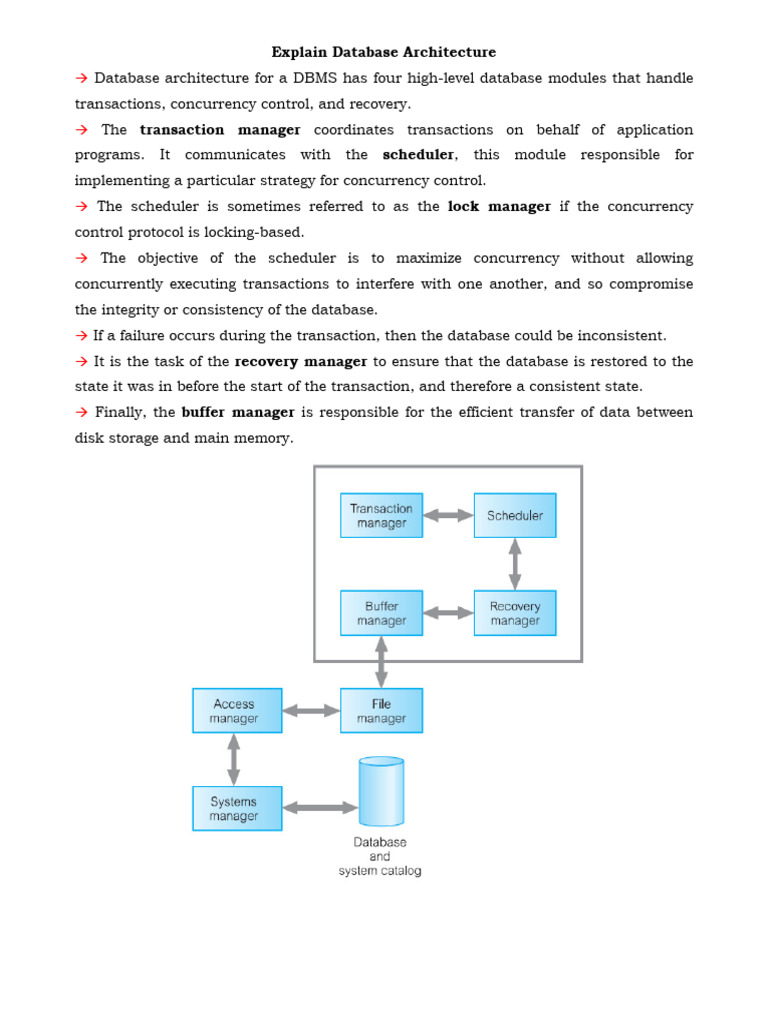 1 Explain Database Architecture | PDF