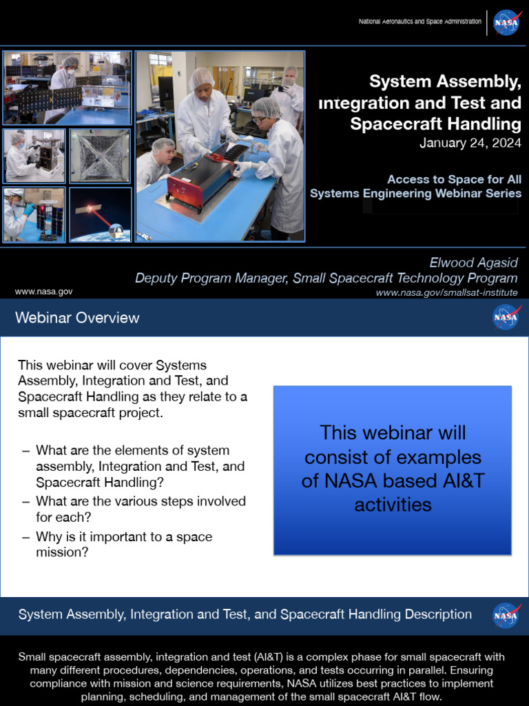 System Assembly I and T Spacecraft Handling 2024 | PDF | Nasa ...