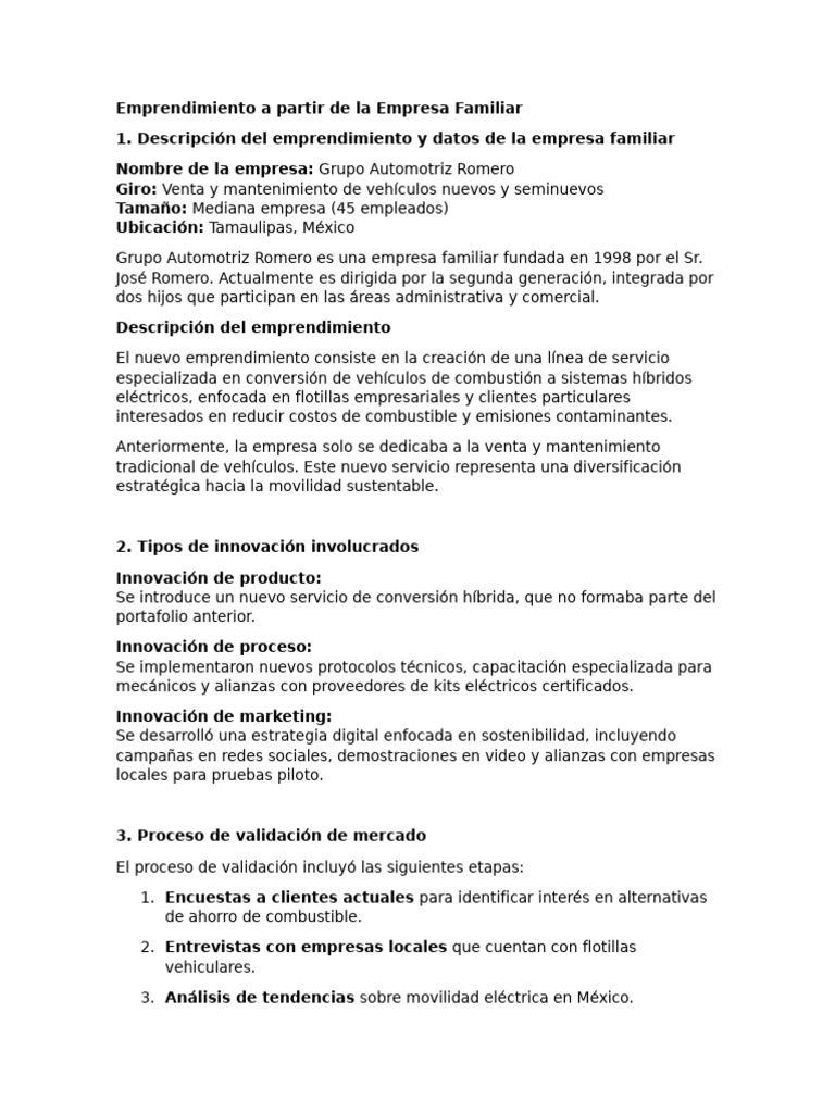 Emprendimiento A Partir de La Empresa Familiar | PDF | Business ...