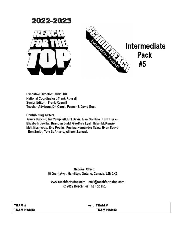 2022-2023 Intermediate Pack #5 | PDF | Blood
