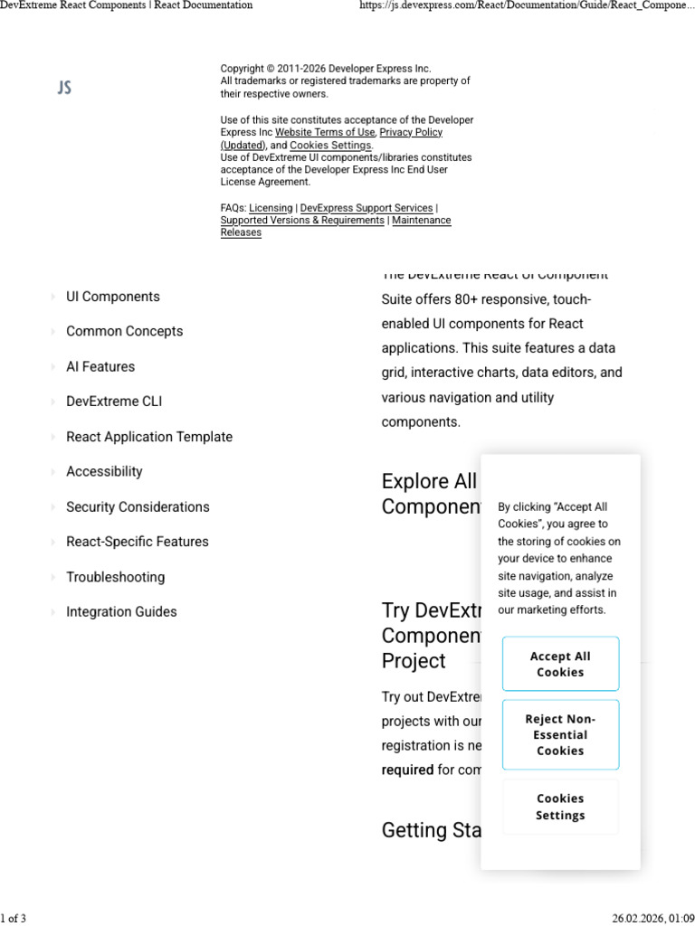 DevExtreme React Components - React Documentation | PDF | Http Cookie ...