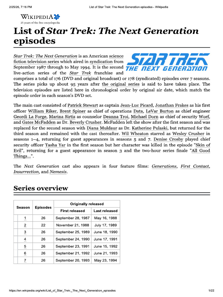 TNG Episodes | PDF