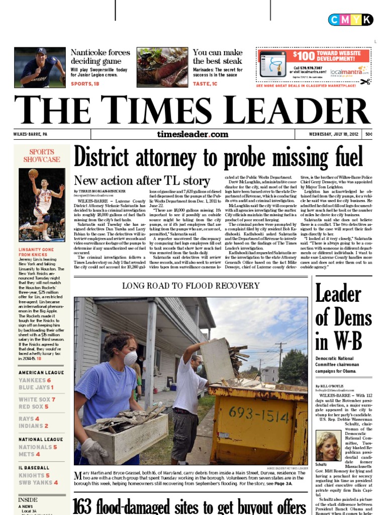 Times Leader 07-18-2012 | PDF | Medicaid | Patient Protection And  Affordable Care Act