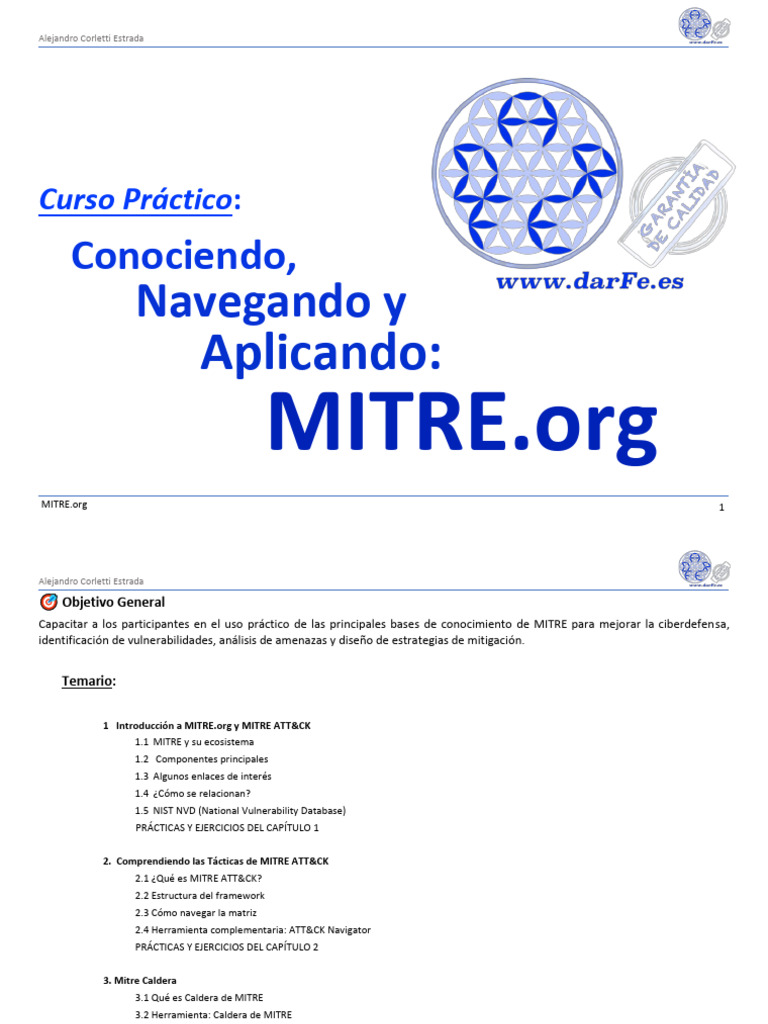 Curso_practico_MITRE.org_ | PDF | Instituto Nacional de Estándares y ...
