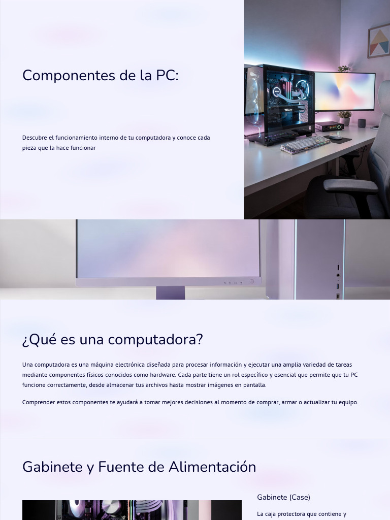 Componentes DE LA PC 10° | PDF | Hardware de la computadora | Disco duro