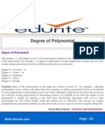 Degree of Polynomial