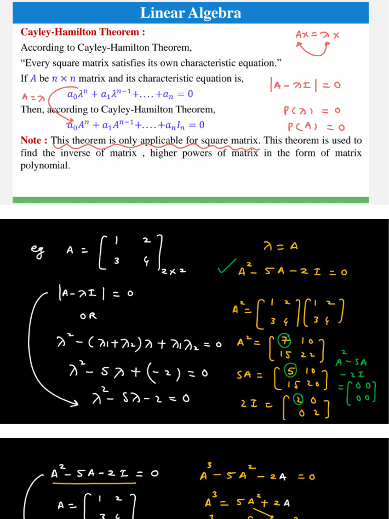 L24 Engg. Maths Questions Based On Cayley-Hamilton Theorem | PDF