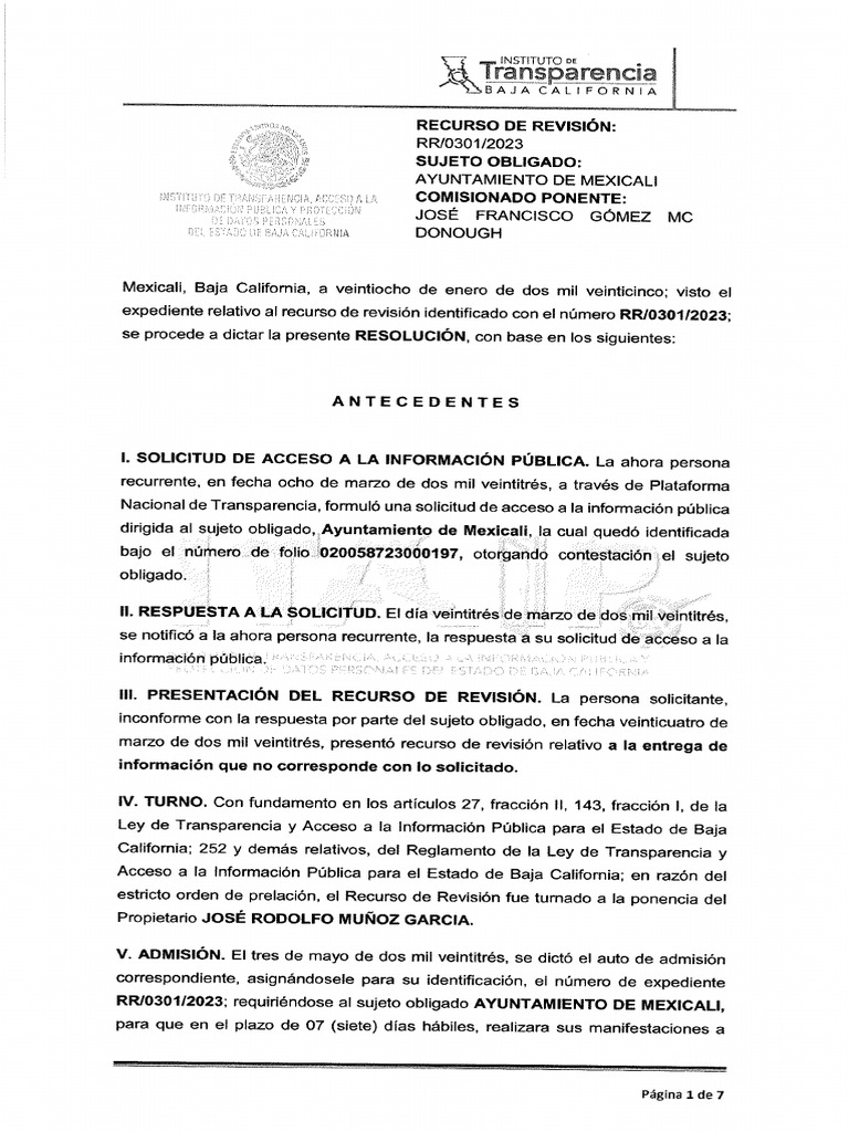 RR 0301 2023 Sobresee | PDF