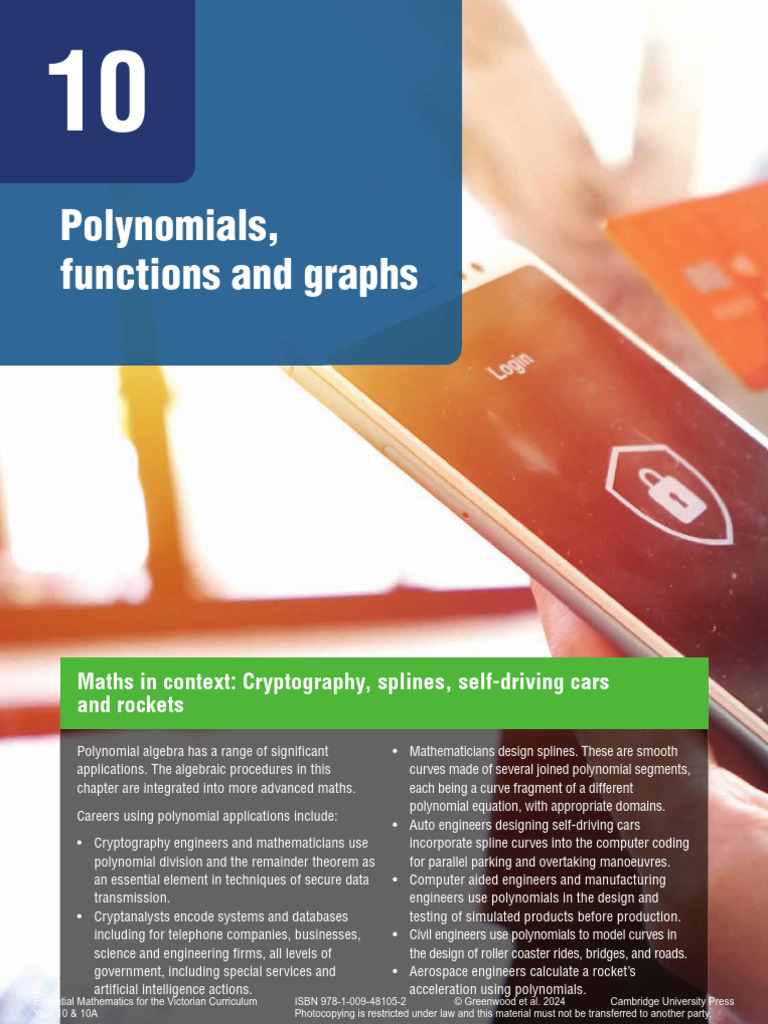 Chapter 10 Polynomials Functions and Graphs | PDF | Polynomial ...