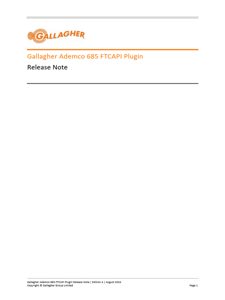 Release Note Ademco 685 FTCAPI Plugin | PDF | Command Line Interface ...