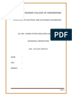 Lab Manual Power System Simulation