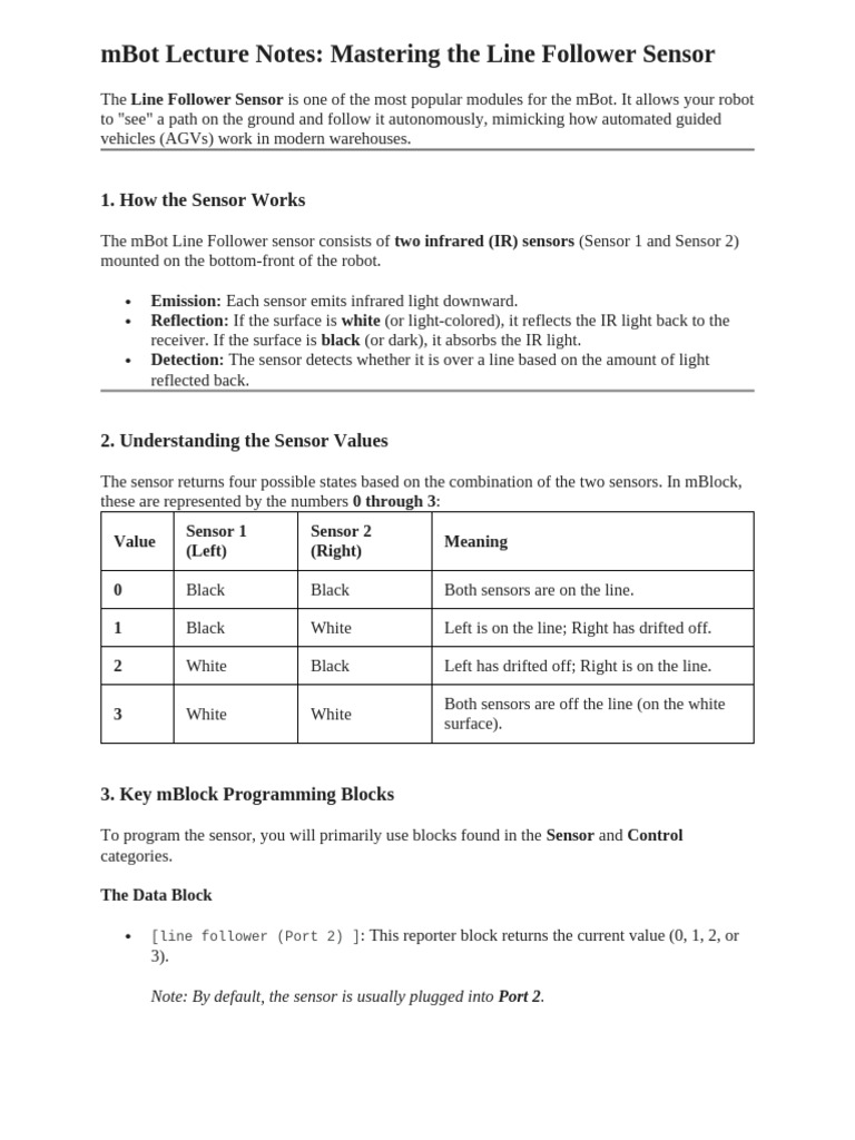 Mbot q3 Notes | PDF | Infrared