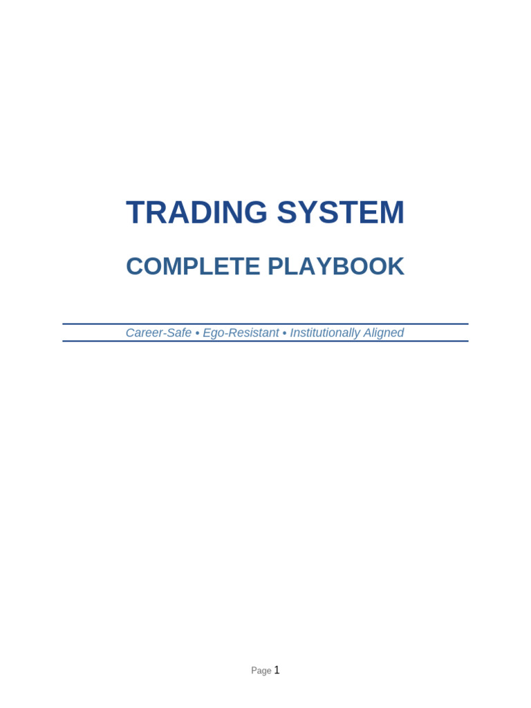 Trading Playbook Enhanced | PDF