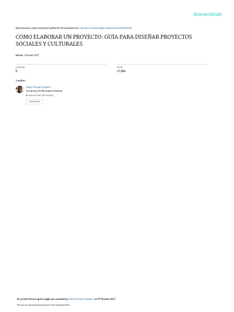 Cómo Elaborar Un Proyecto. Guía para Diseñar Proyectos Sociales y ...