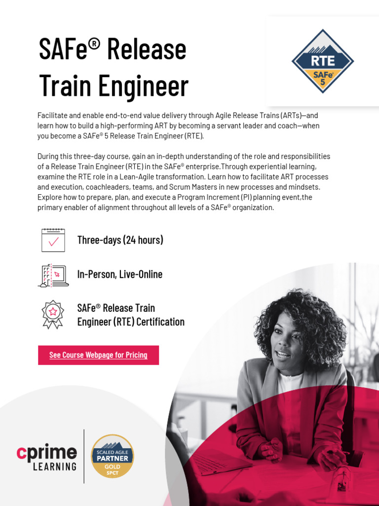 Certified SAFe Release Train Engineer RTE Multipager | PDF | Agile ...