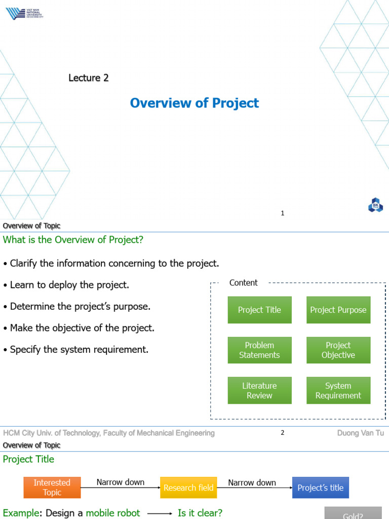 Lecture 2 - Overview of Project | PDF | Engineering | Machines