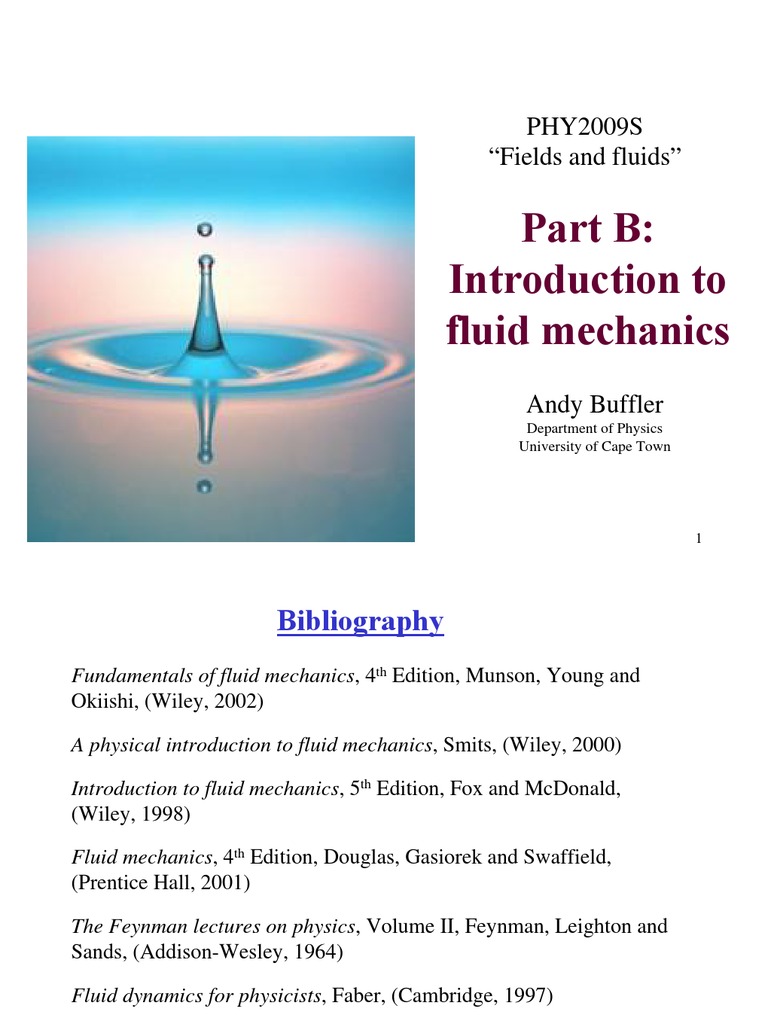 Fluid Dynamics Basics PDF