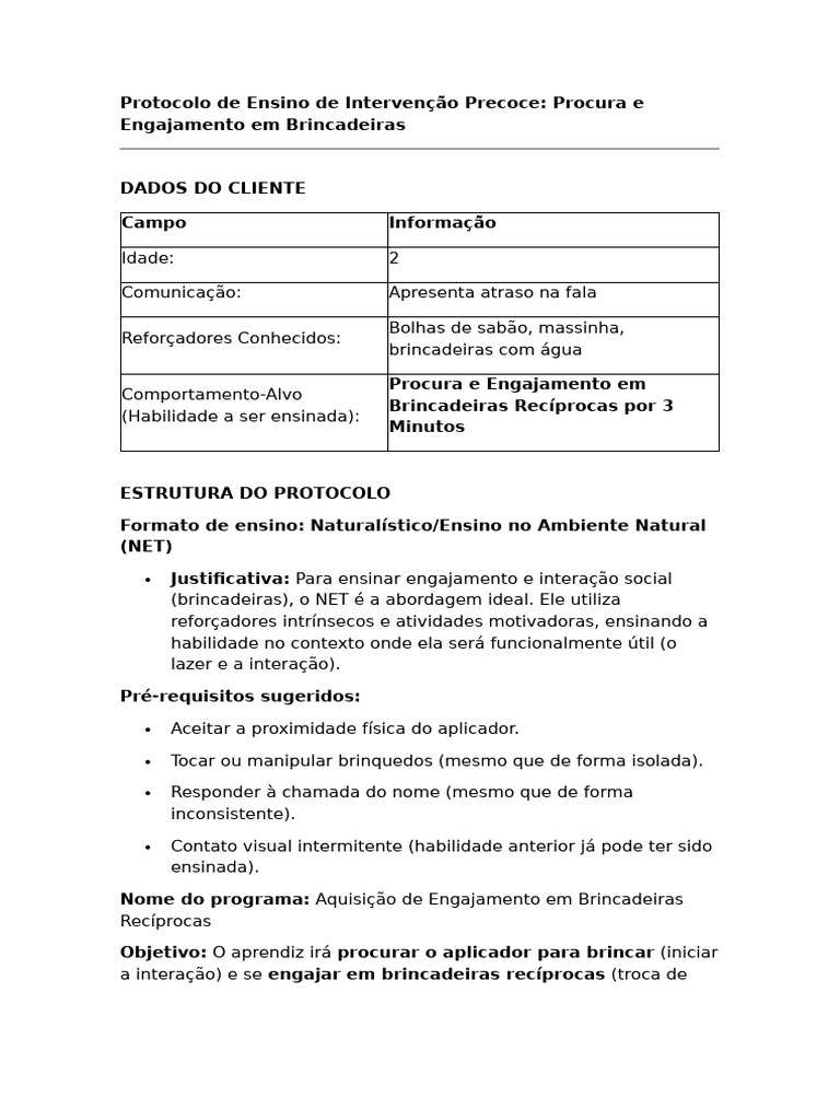 Contato Visual | PDF | Aprendizado | Brincar