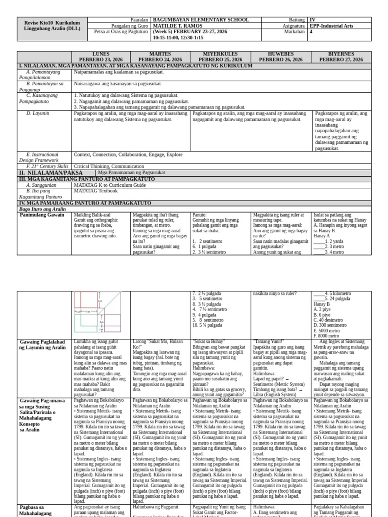 Q4 - Epp - DLL - Week 5 | PDF