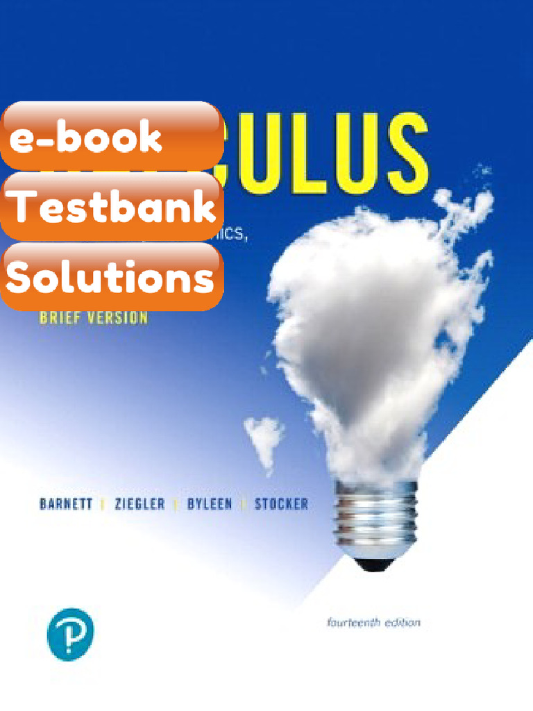 Full Chapters of Calculus For Business Economics Life Sciences and ...