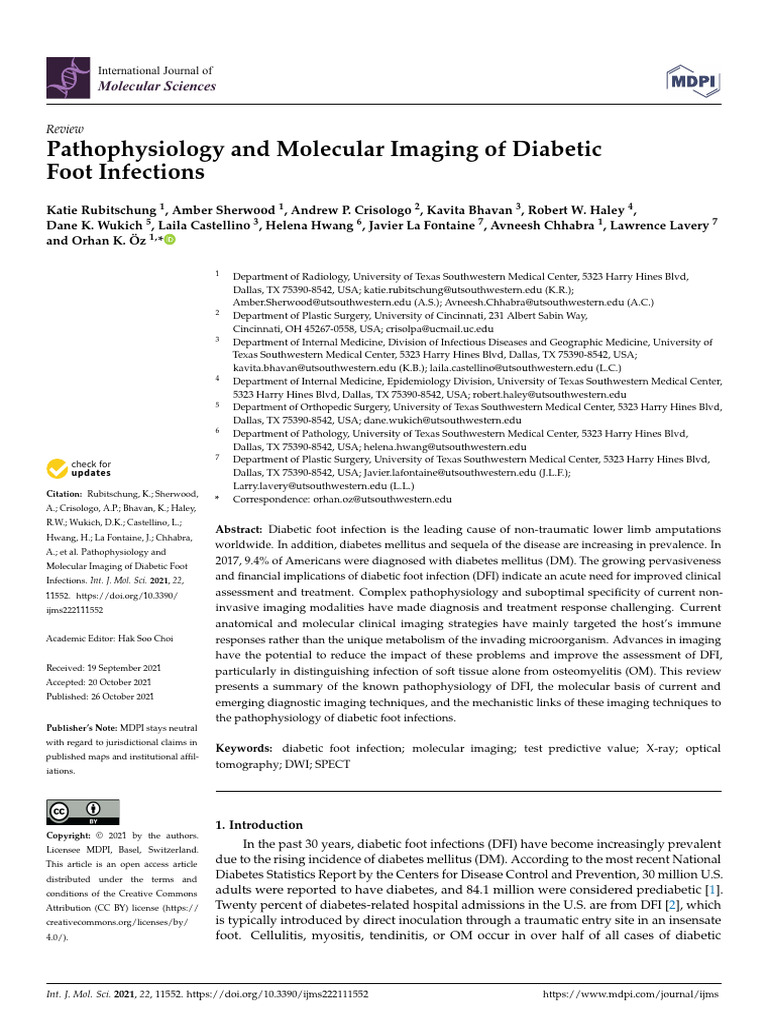 Phatophysiology of Diabetic Foot Ulcers | PDF | Diabetes | Cytokine