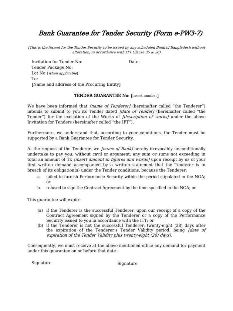 Tender and Contract Forms | PDF | Justice | Crime & Violence