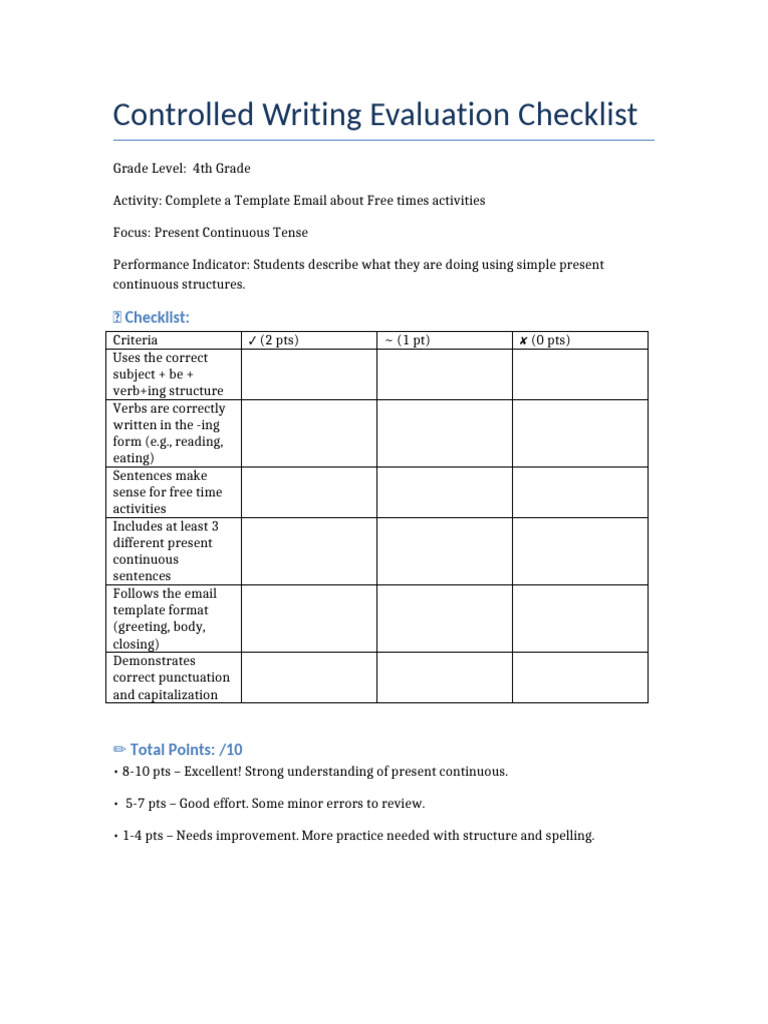 2026 Checklist | PDF