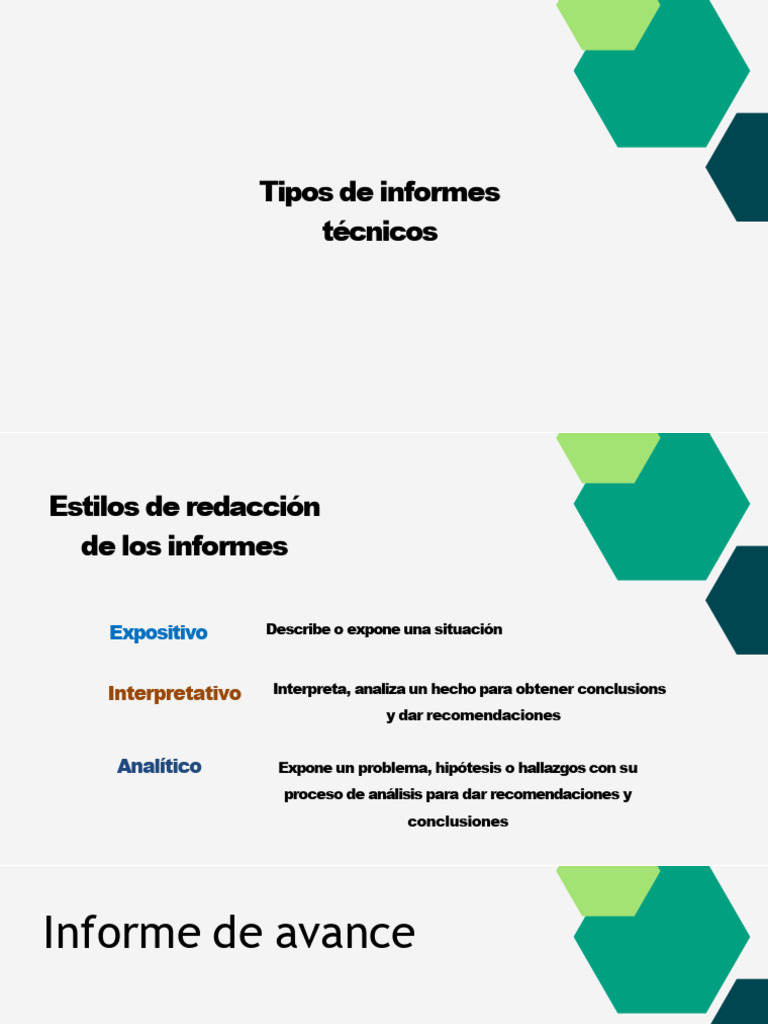 Tipos de Informes Técnicos | PDF | Auditoría | Planificación