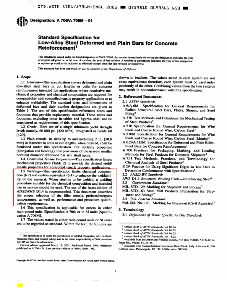 Astm A706 PDFPDF | PDF