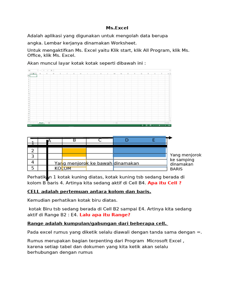 Rangkuman Microsoft Excel | PDF