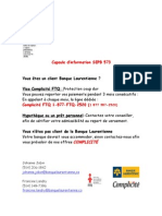 Capsule D'information Pour Les Syndiqués Du SEPB 573 - Banque Laurentienne