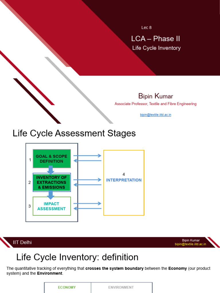Lec 8 - LCA Phase 2 - Case Study 2 | PDF | Life Cycle Assessment ...