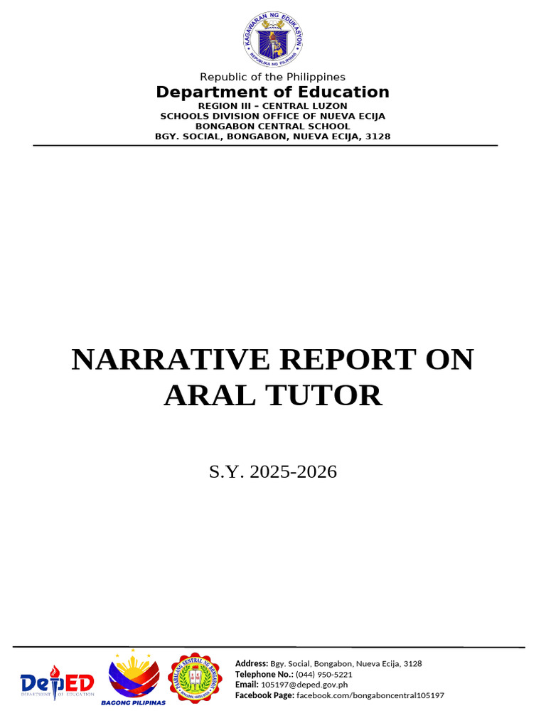 Activity Completion Report - Filipino 2025-2026 | PDF | Learning ...