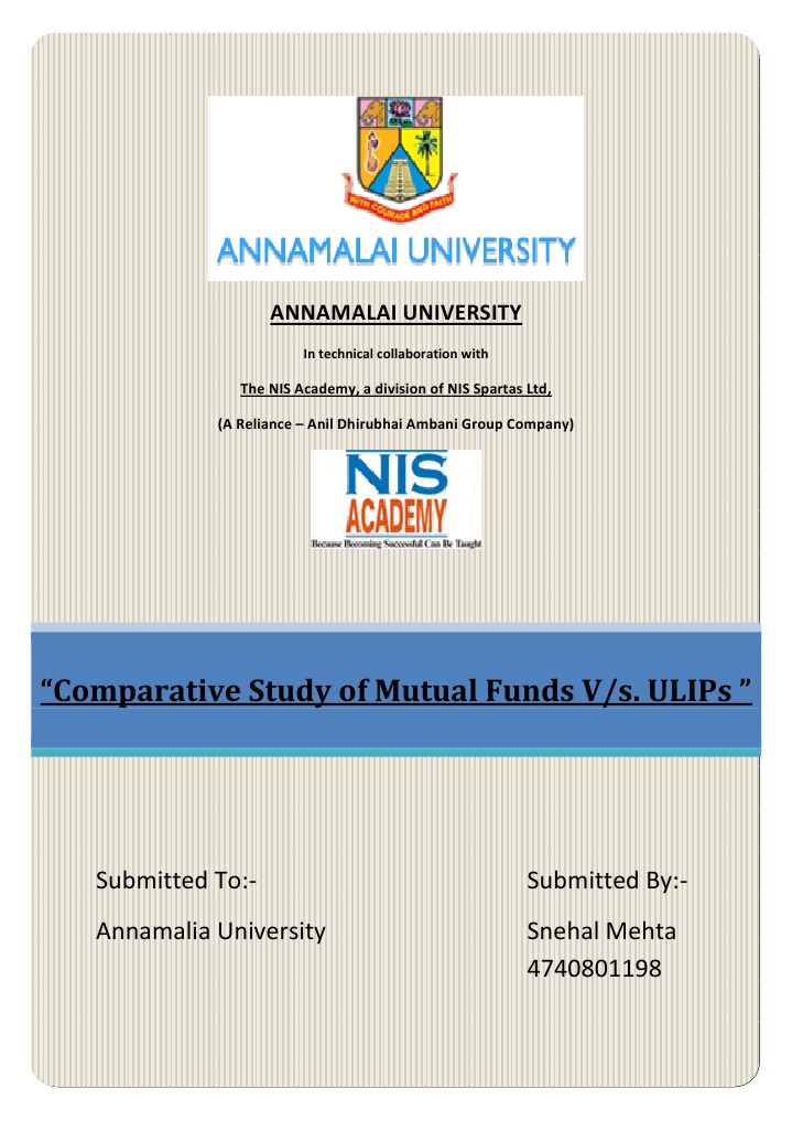 Mutual Funds vs ULIPs: A Comparative Study | PDF | Finance & Money ...
