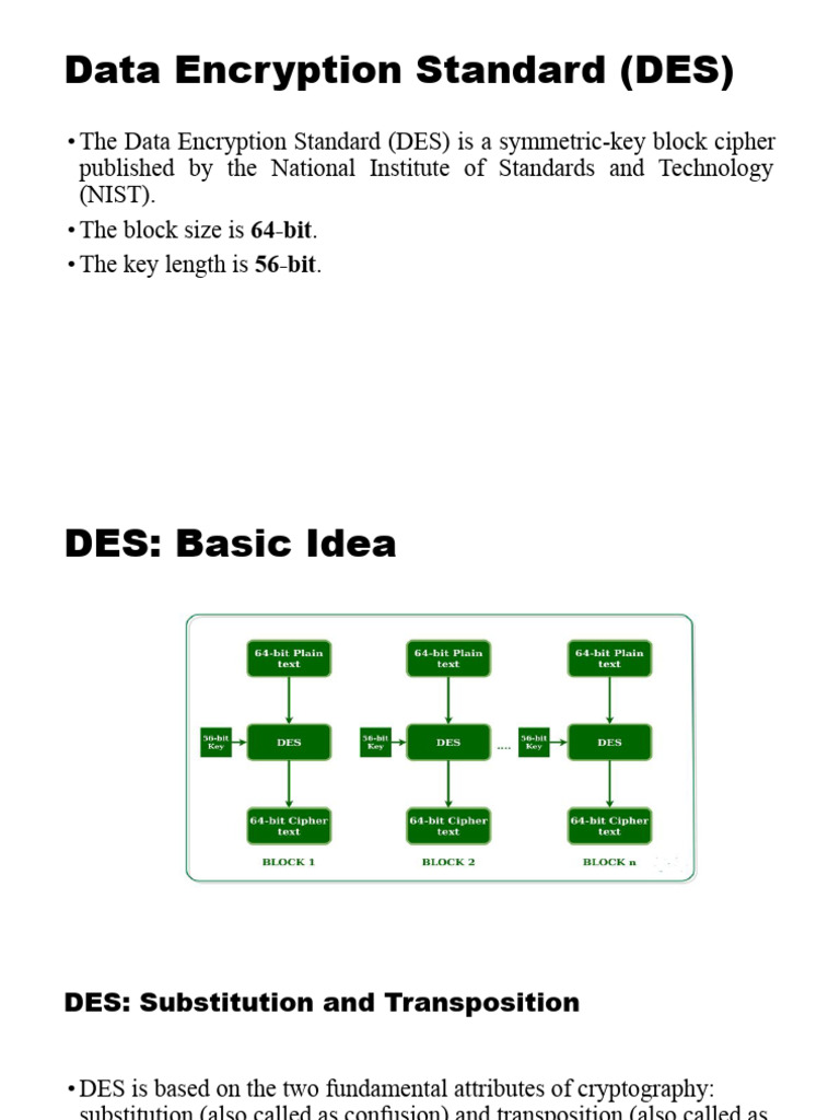 CS-Unit2-DES, RSA, Diffie | PDF | Key (Cryptography) | Security Engineering
