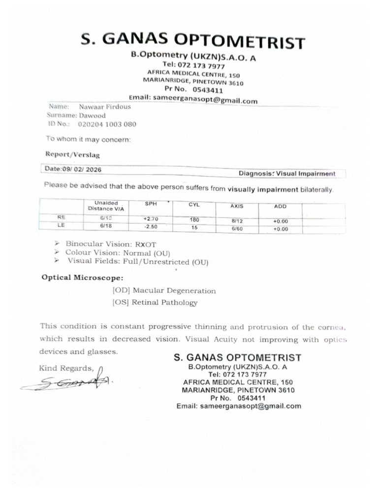 Eye - Exam - Report 2026 02 12 06 58 | PDF