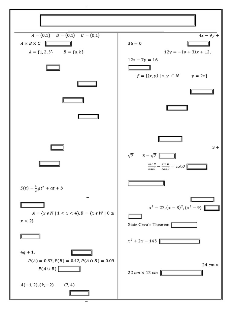 Zeal Study 10th Maths Compulsory and Pta Questions | PDF | Area | Circle