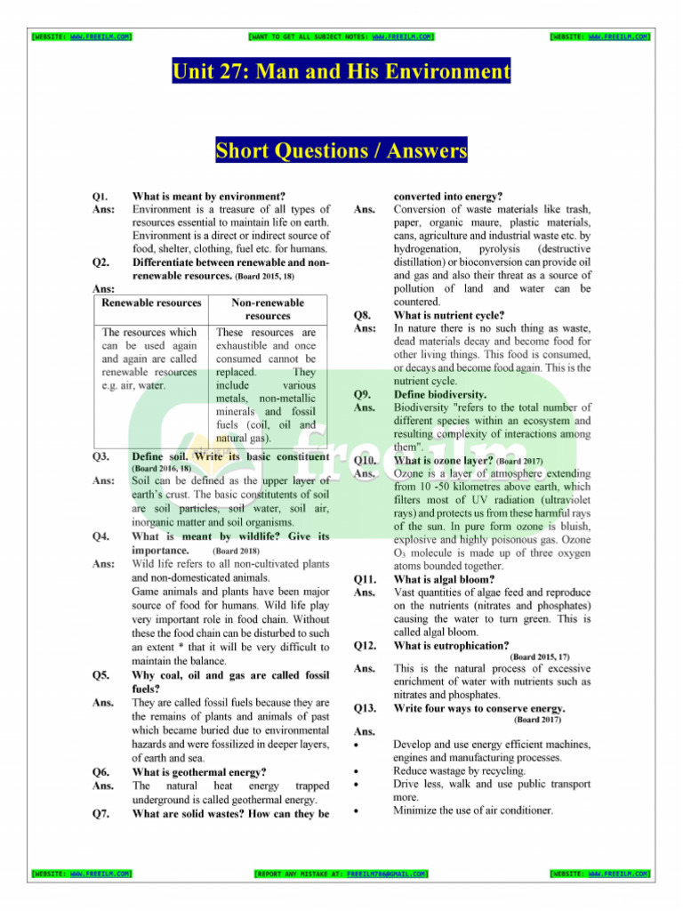 12th Bio CH 27 Short Q | PDF