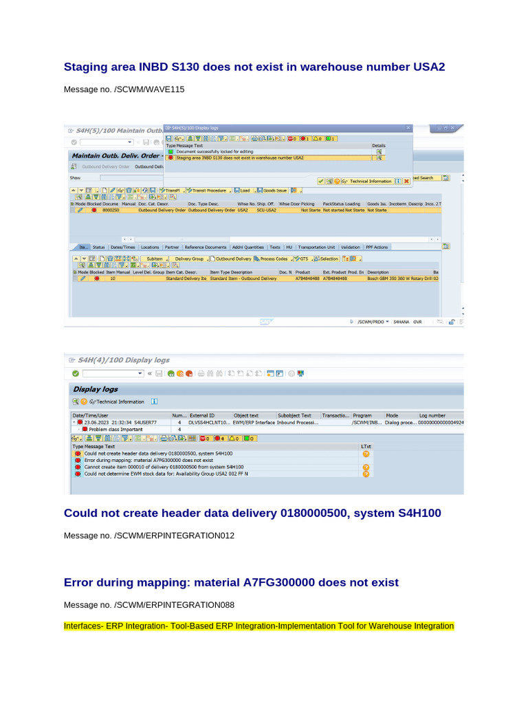 Ewm Setting Issues | PDF | Warehouse | Enterprise Resource Planning