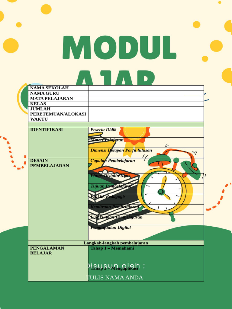 Bonuss... Template Modul Ajar Deep Learning | PDF