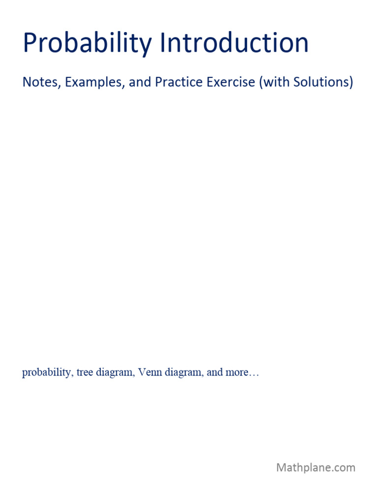 Probability Introduction.16575209 | PDF