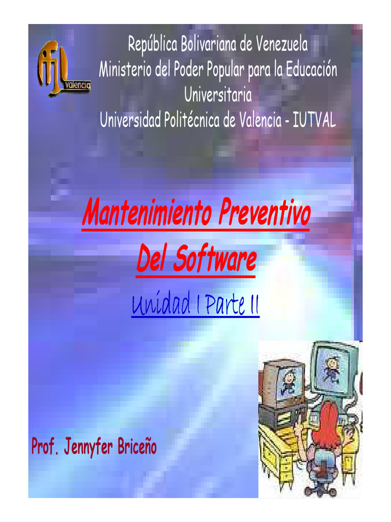 II Clase Mantenimiento Preventivo de Software Unidad I Parte II | PDF ...
