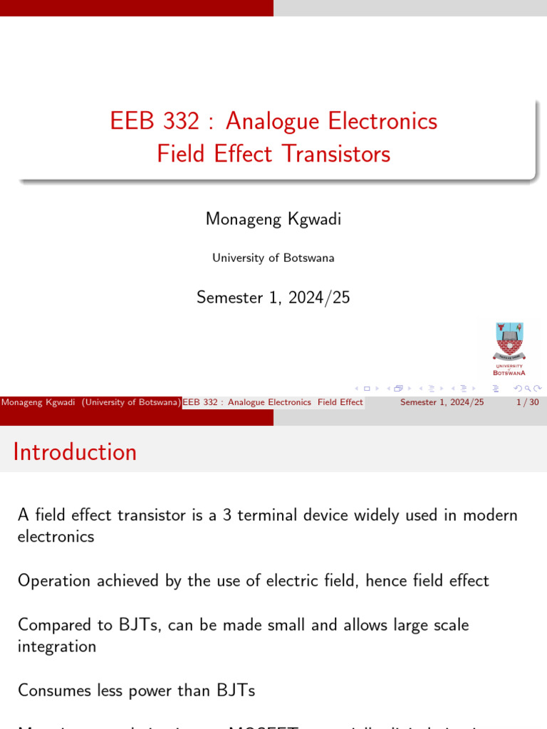 Mosfet S | PDF | Field Effect Transistor | Mosfet
