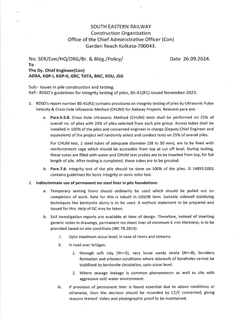 CHUM Test For Pile Integrity | PDF | Civil Engineering | Transport ...