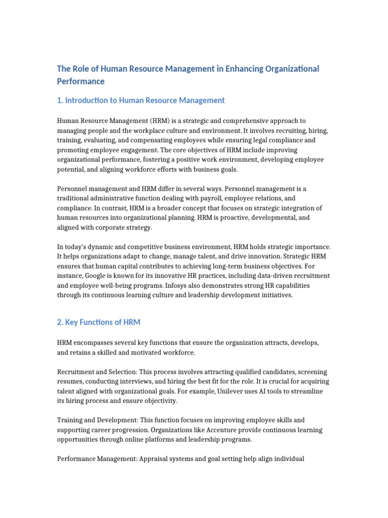 Complete HRM Assignment | PDF | Human Resource Management | Human Resources