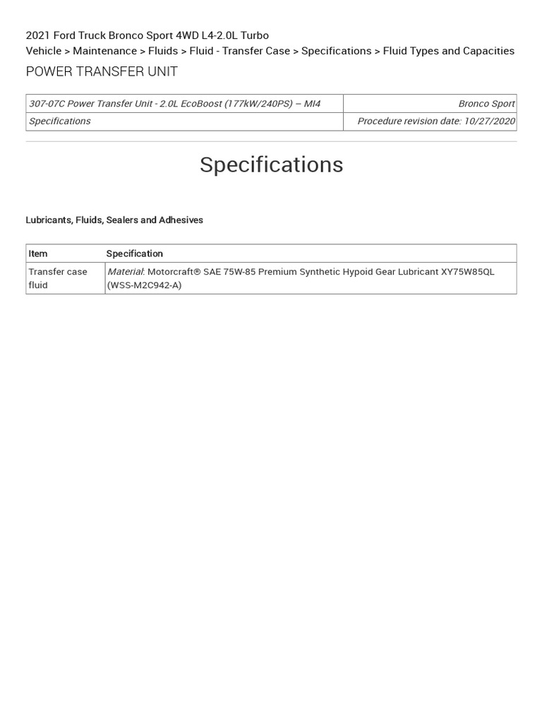 Power Transfer Unit (Fluid - Transfer Case) | PDF