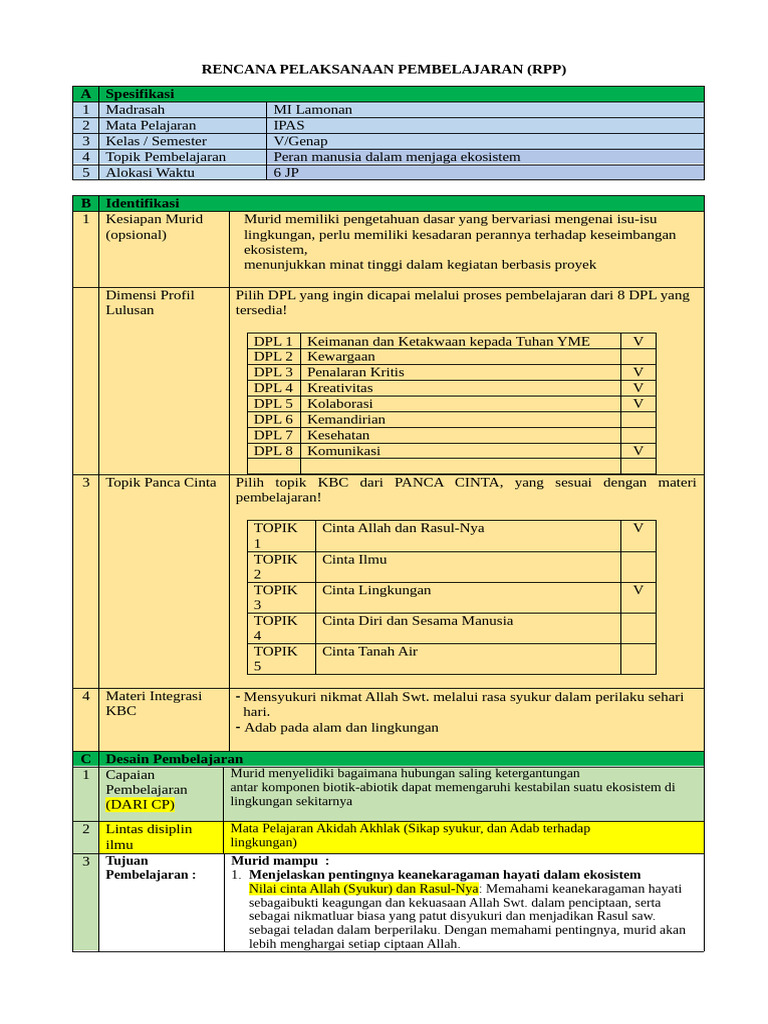 Contoh RPP Inkuiri | PDF
