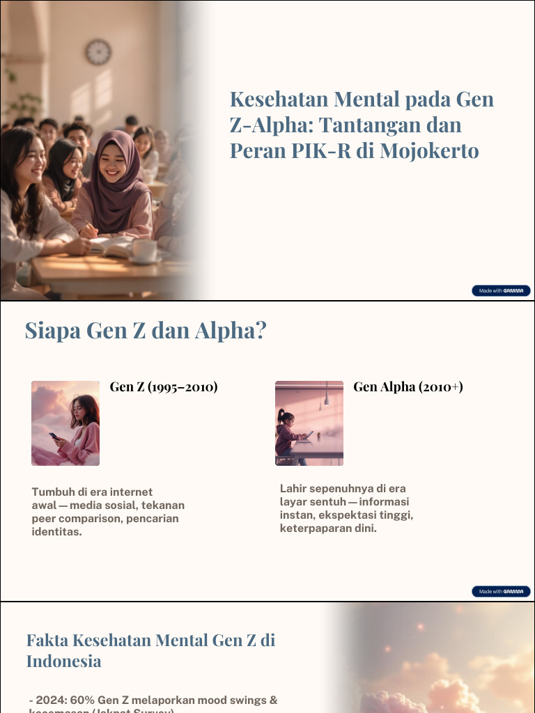Kesehatan Mental Pada Gen Z-Alpha - Tantangan Dan Peran PIK-R Di ...