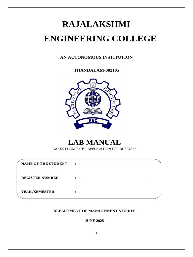 CAB Lab Manual - 20 Exercises | PDF | Student's T Test | Errors And ...