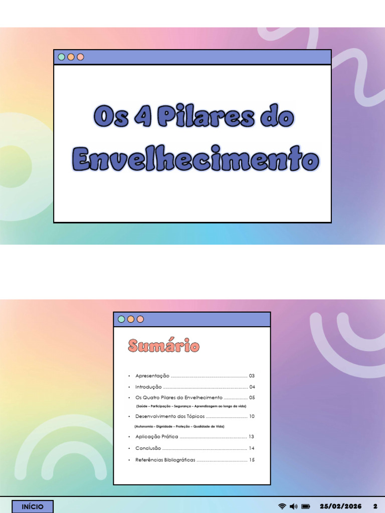Os 4 Pilares Do Envelhecimento | PDF | Terceira idade | Envelhecimento